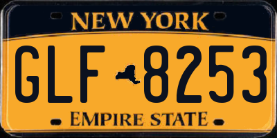 NY license plate GLF8253