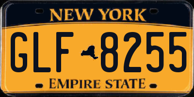 NY license plate GLF8255