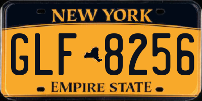 NY license plate GLF8256