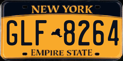 NY license plate GLF8264