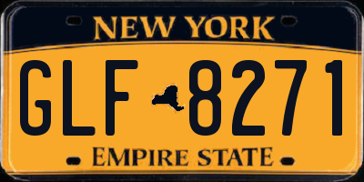 NY license plate GLF8271