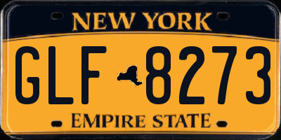 NY license plate GLF8273