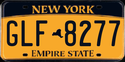 NY license plate GLF8277
