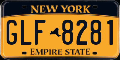 NY license plate GLF8281