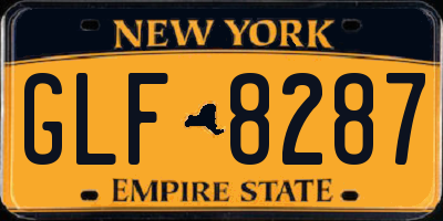 NY license plate GLF8287