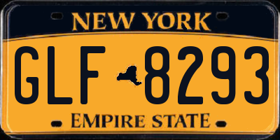 NY license plate GLF8293