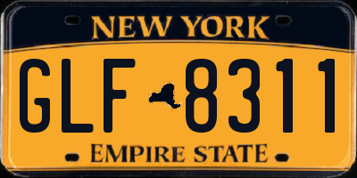 NY license plate GLF8311