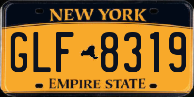 NY license plate GLF8319