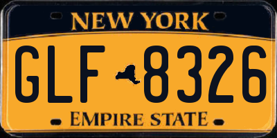NY license plate GLF8326