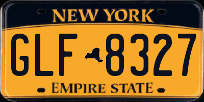 NY license plate GLF8327