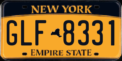 NY license plate GLF8331