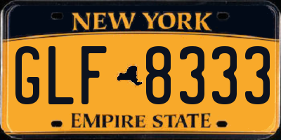 NY license plate GLF8333