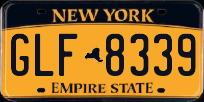 NY license plate GLF8339