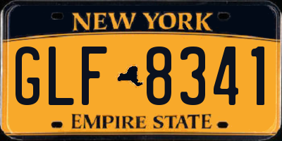 NY license plate GLF8341