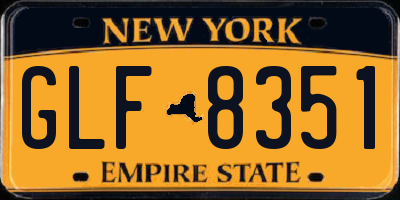 NY license plate GLF8351