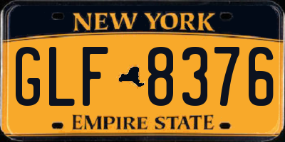 NY license plate GLF8376