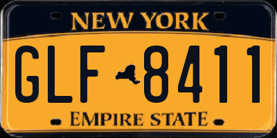 NY license plate GLF8411