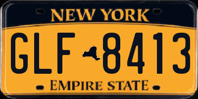 NY license plate GLF8413