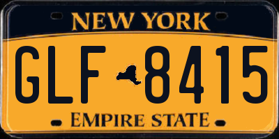 NY license plate GLF8415