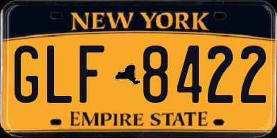 NY license plate GLF8422