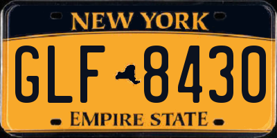 NY license plate GLF8430