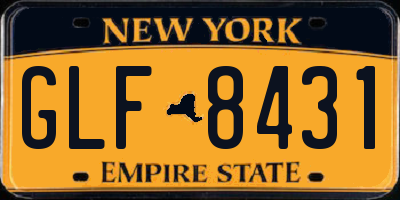 NY license plate GLF8431