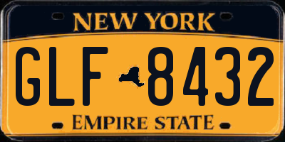 NY license plate GLF8432