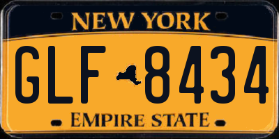 NY license plate GLF8434