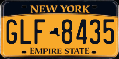 NY license plate GLF8435