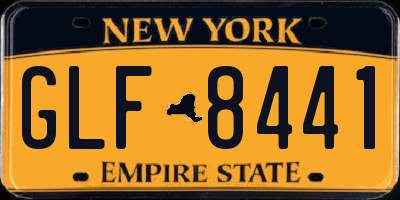 NY license plate GLF8441