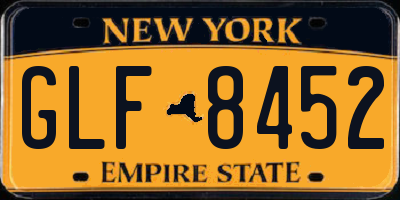 NY license plate GLF8452
