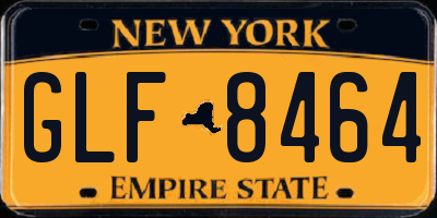 NY license plate GLF8464