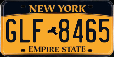 NY license plate GLF8465