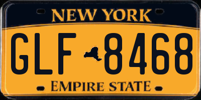 NY license plate GLF8468