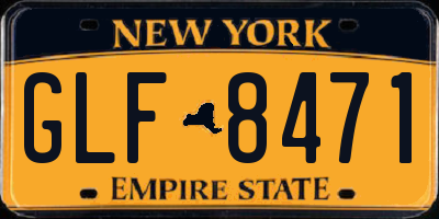 NY license plate GLF8471