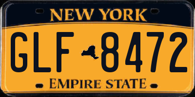 NY license plate GLF8472