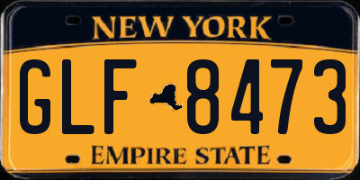 NY license plate GLF8473