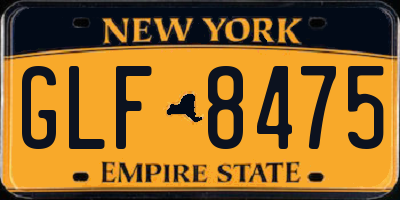 NY license plate GLF8475