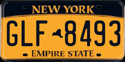 NY license plate GLF8493
