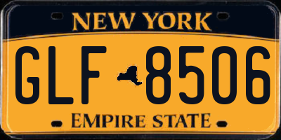 NY license plate GLF8506
