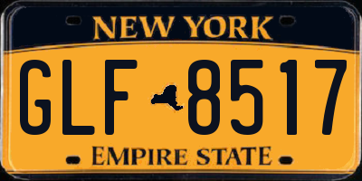 NY license plate GLF8517