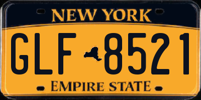 NY license plate GLF8521