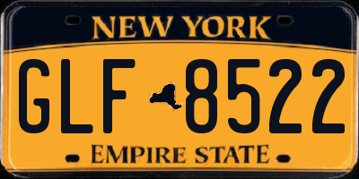NY license plate GLF8522