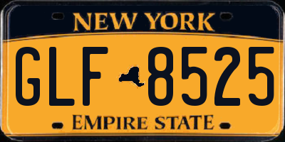 NY license plate GLF8525