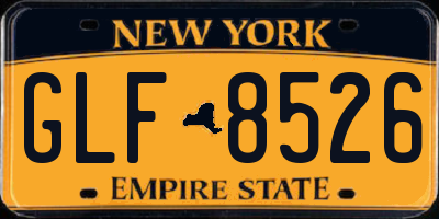 NY license plate GLF8526