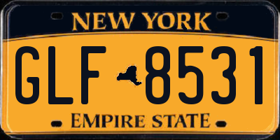 NY license plate GLF8531