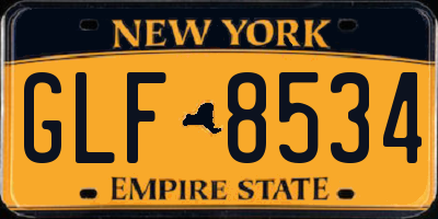 NY license plate GLF8534