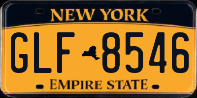 NY license plate GLF8546