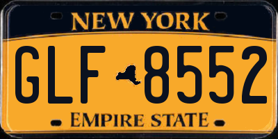 NY license plate GLF8552