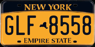 NY license plate GLF8558